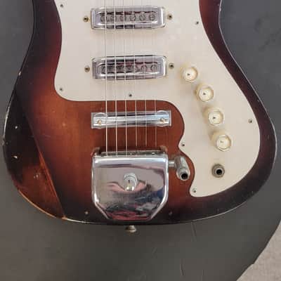 Kawai 3-Pickup Electric Guitar 1960s - Violin burst image 2