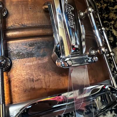 Ludwig LC663T Copper Phonic 6.5x14" 10-Lug Snare Drum with Tube Lugs - Raw Copper image 3