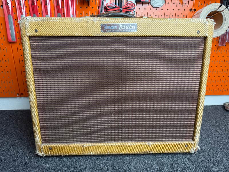 1959 Fender Vibrolux 5F11 Tweed – Original Iron, Astron Signal Caps image 1