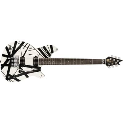 EVH Wolfgang Special Striped Series Guitar w/ Ebony Fingerboard and Gig Bag - Black and White image 4