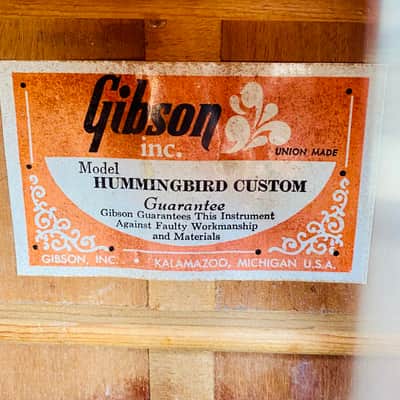 GIBSON HUMMINGBIRD ACOUSTIC/ELECTRIC GUITAR W/ K&K MINI PICKUP + CASE - 1971-72 image 6