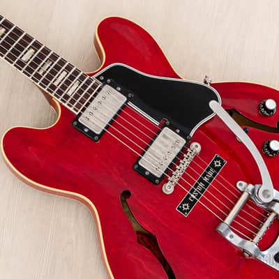 1962 Gibson ES-335 TDC Vintage Semi-Hollow Guitar Cherry w/ Bigsby, Pat # Pickups, Lifton Case image 8