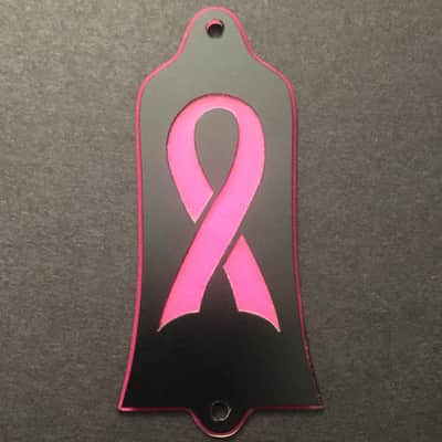 GUITAR TRUSS ROD COVER - Etched Engraved - Fits USA GIBSON - BREAST CANCER AWARENESS RIBBON - PINK image 2