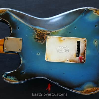 Fender Stratocaster Pelham Blue Heavy Aged Relic by East Gloves Customs image 5
