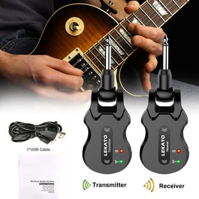 LEKATO WS-50 5.8GHz 4 Channels Wireless System for Guitar Bass Transmitter Receiver Rechargeable image 11