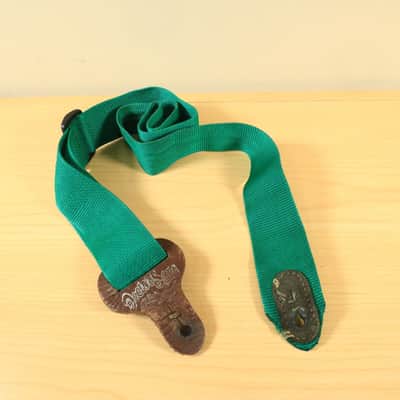 Vintage 90s Doctor Song USA Guitar Strap Green 2” Wide Adjustable Made In USA image 1