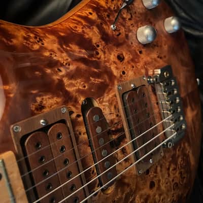 Fibenare Erotic Dalmat  Burl Maple Natural with Wood Pickup Covers Rare! image 2