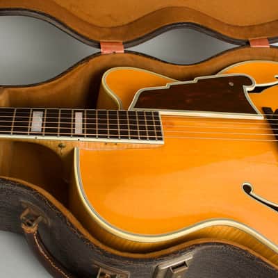 D'Angelico Excel Cutaway Arch Top Acoustic Guitar (1960), ser. #2117, original brown hard shell case. image 21