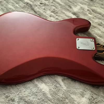 Fender Precision V Parts Bass - 5-String - Zebrawood Neck - 2000s - Candy Apple Red image 11
