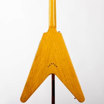 Gibson Custom 1958 Korina Flying V White Pickguard, Natural | Demo image 2
