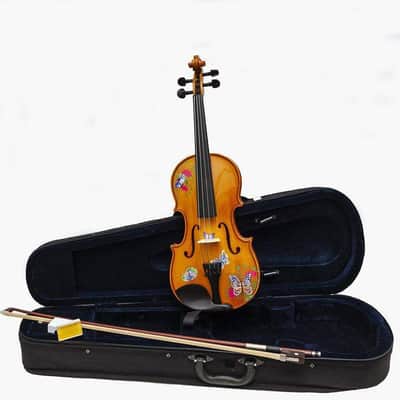 Rozanna's Butterfly Dream 1/2 Violin Outfit with crystal fine tuners, decorative sides image 2
