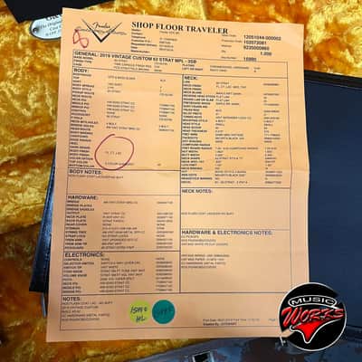 Fender Custom Shop Vintage Custom 62 Stratocaster Nos Sunburst image 10