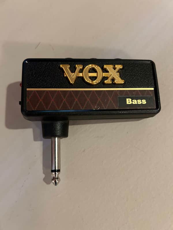 Vox amPlug 2 Bass Battery-Powered Bass Guitar Headphone Amplifier 2015 - 2019 - Black / Blue Diamond image 1