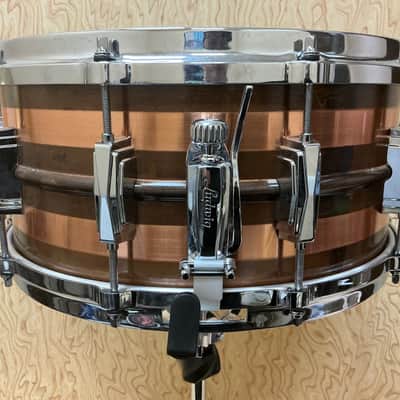 Ludwig LC663S Striped Copper Phonic 6.5x14" 10-Lug Snare Drum 2025 - Present - Striped Copper image 2