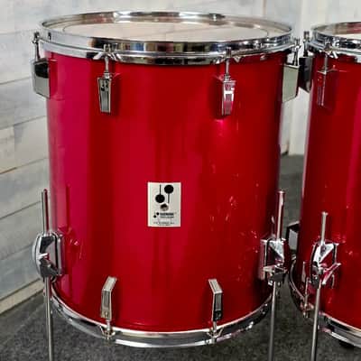 Used Vintage Sonor Phonic Plus 5pc Drum Set Candy Apple Red - Very Good image 5