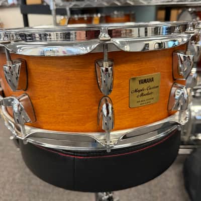 YAMAHA MIJ Maple Custom Absolute - Vintage natural snare drum 5.5 by 14 JAPAN image 1