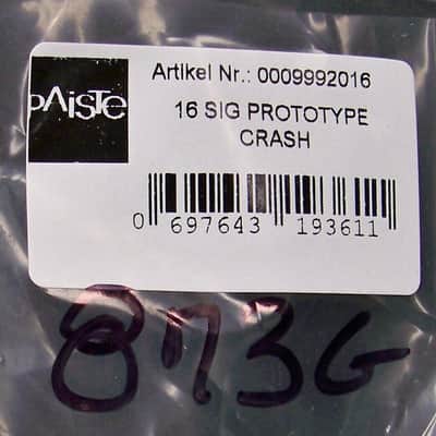 Paiste Signature Prototype 16" Crash Cymbal/Model # CY0009992016/New/833 Grams image 11