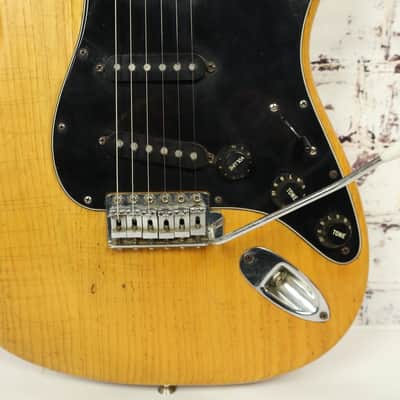 1977 Fender USA Stratocaster Natural Finish Electric Guitar W/ Hard Shell Case image 3