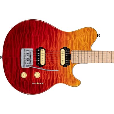 Sterling by Music Man Axis AX3 Quilted Maple Spectrum Red image 3