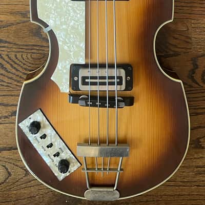 1975 Hofner 500/1 Violin Bass LEFTY - Sunburst (Beatle Bass) w/ OHSC image 2