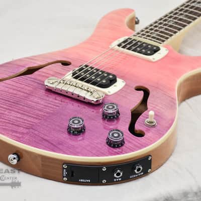 PRS SE Ed Sheeran Flat Back Hollowbody I Baritone Piezo Pink Hombre (s/n: 4276) image 8