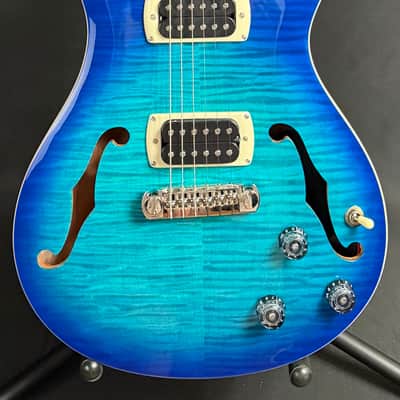 PRS SE Hollowbody I Piezo Electric Guitar Lake Blue Finish w/ Gig Bag image 1