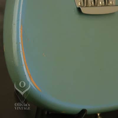 1964 Fender DUO-SONIC II Blue with '66 body CLAY DOTS + L-PLATE + '64 pickups image 9
