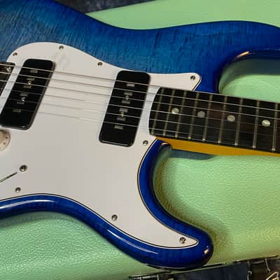 MINTY ! 2021 Fender Limited American Ultra Strat HSS - Denim Burst - GC Limited Edition - 8lbs - Lollar Upgraded P90 Pick-Ups image 3