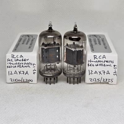 RCA 12AX7A Gray Plate Matched (9.6%) Pair NOS ECC83 12AX7