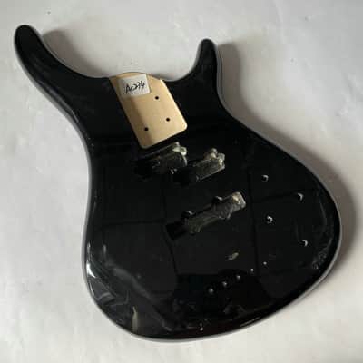 Glossy Black 4 String Electric Bass Guitar Basswood Body image 1