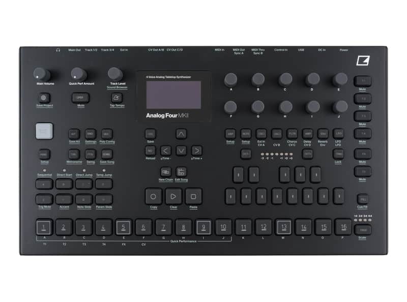 Elektron Analog Four MKII 4-Voice Tabletop Analog Synthesizer