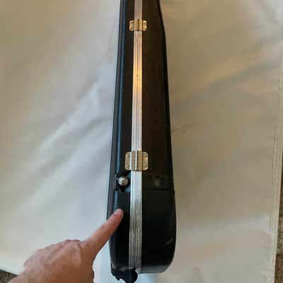 1990's Washburn Stratocaster Style Black Chainsaw Guitar Case image 8