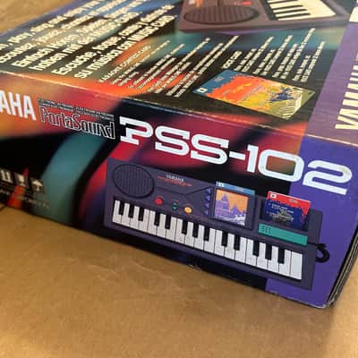 Yamaha PortaSound PSS-102 Electronic Keyboard 1991 rare with Card Reader System mini Synth Japan in box EC image 19