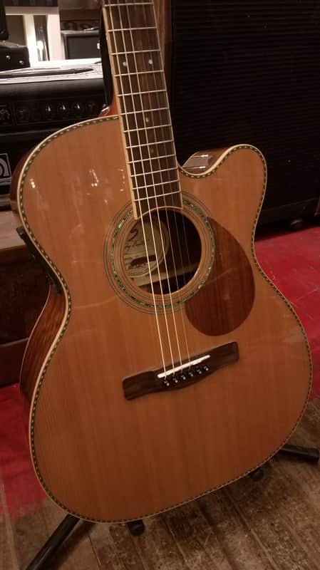 Samick OM-15CE Greg Bennett Design Acoustic Electric Guitar | Reverb