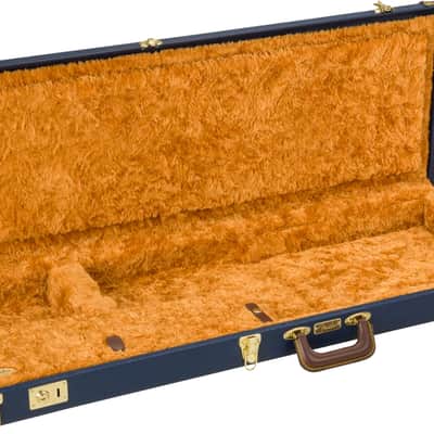 Fender Classic Series Wood Guitar Case - Strat/Tele, Navy Blue image 4