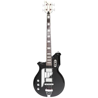 Airline Guitars MAP Bass Short Scale Black Left-Handed image 5