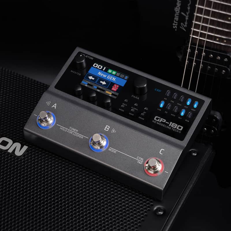 Valeton GP-180 Multi-Effects Guitar Processor with HD Modeling, 200+ Effects, Built-in Battery, IR & NAM Support, Looper, Drum Machine, USB Audio Interface image 1