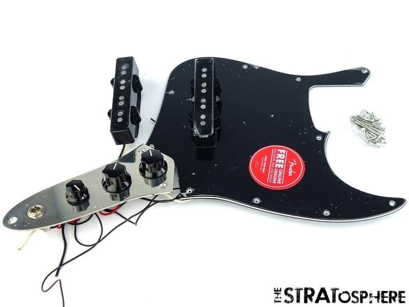 Fender Squier Classic Vibe '70s Jazz Bass, LOADED PICKGUARD Guitar, Black image 1