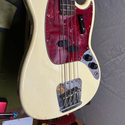 Fender Mustang Bass 1966 Olympic White image 8