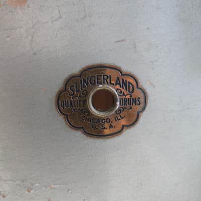 1938-1940 Slingerland Radio King 5-Piece Trap Set – 29" Bass – Original Blue & Silver Duco – Complete w/ Epic Pedal image 15