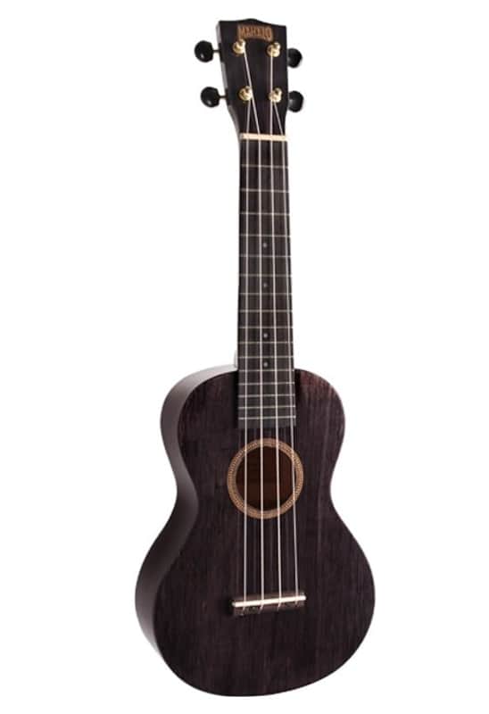 Mahalo #MH2-TBK - Hano Series Concert Ukulele - Trans Black image 1