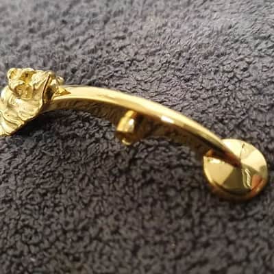Hand Made YAMAHA trumpet Water Key 24k Gold Plated image 4