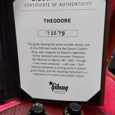 2022 Gibson Custom Shop Theodore 1 Of The 318 First Run COA RARE Very Nice Guitar! image 7