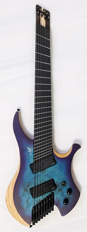 Agile 8 String Multi-Scale Fan Fret Headless Electric Guitar