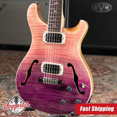 PRS SE Ed Sheeran Baritone Piezo Hollowbody Guitar - Pink Ombre with Premium Gig Bag image 1