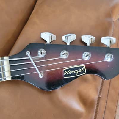 Vintage Horugel Short Scale Bass Guitar MIJ Japan Sunburst 1960s-1970s image 10
