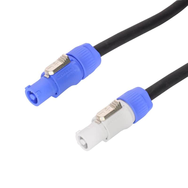 10 Foot PowerCon Style Cable PP12-BG-10 ProCraft Blue IN to Gray OUT Locking AC USA image 1