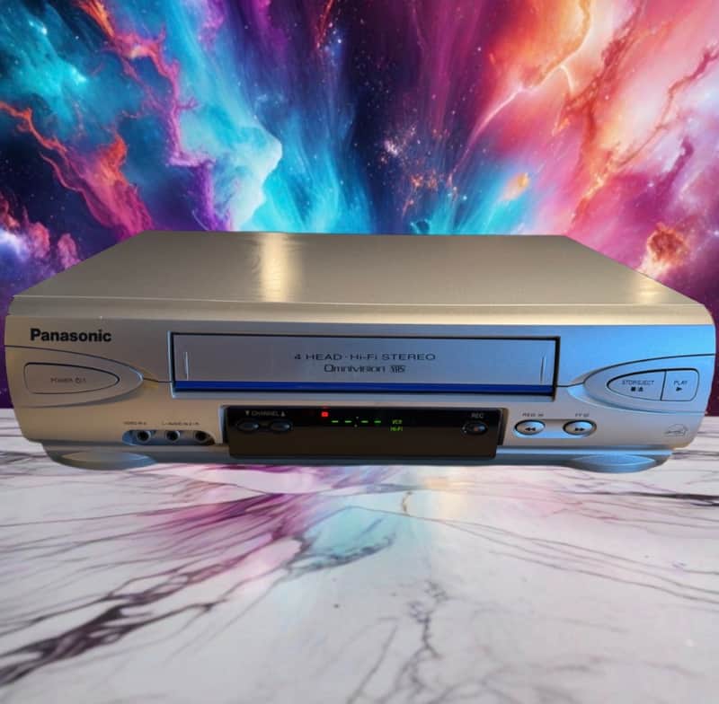 Panasonic PV-V4523S Silver Omnivision VCR Blue Line VHS Player Working Serviced!