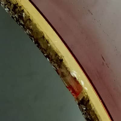Ludwig 13x14" Rocker II Tom Drum Red Wrap Vintage80s Wood Shell Granitone 10-Lug image 10