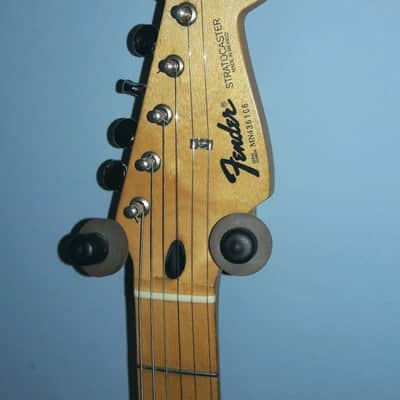 1994 Fender Stratocaster MIM 'Squier Series' Black Logo image 4